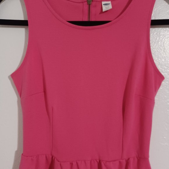 Old Navy Pink A-line Dress Women's XS/TP Petite Sleeveless Stretchy Dress Zipper - Picture 2 of 6